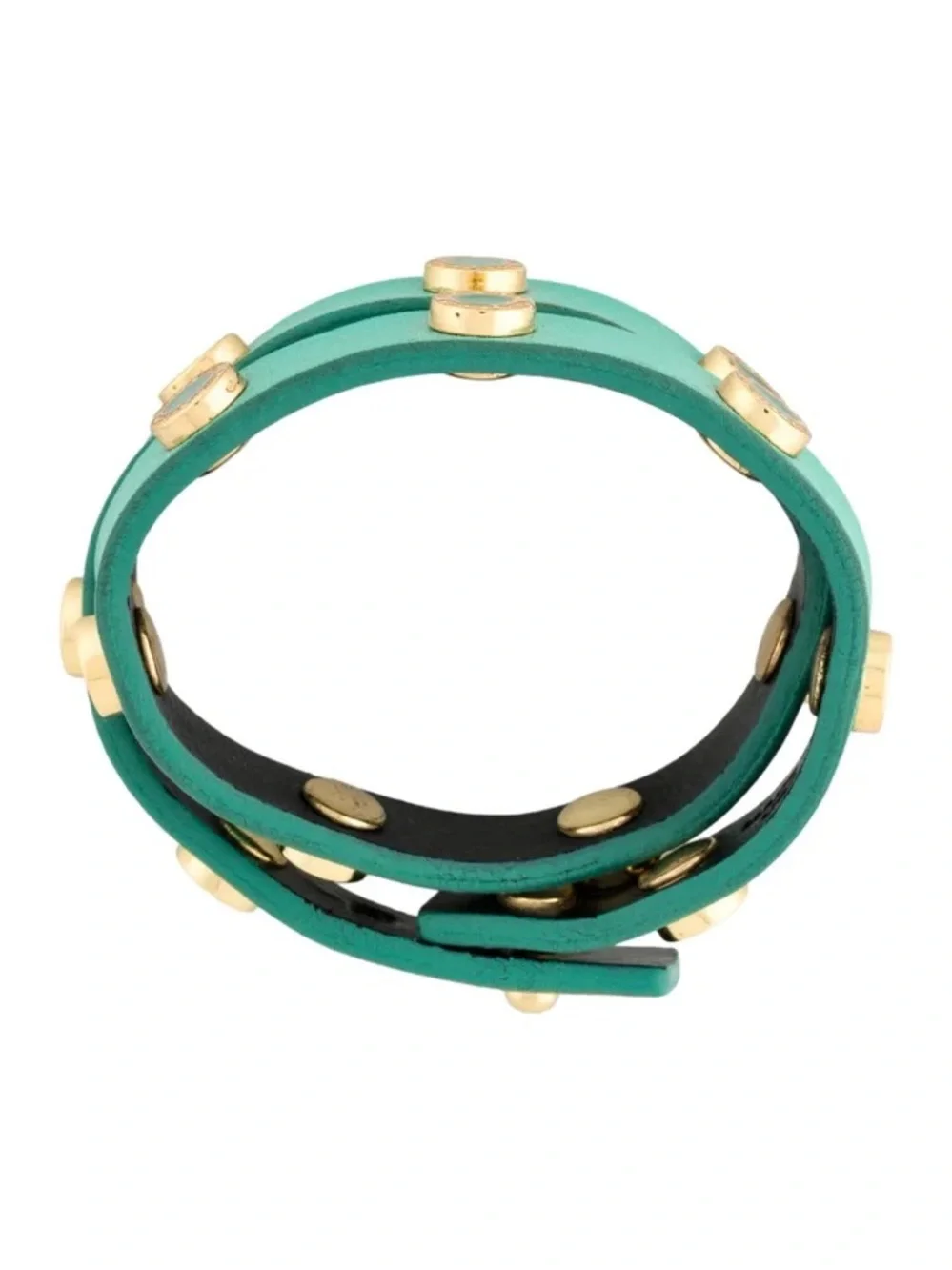 Tory Burch Leather Studded Wrap Bracelet